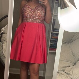 Pink Beaded Cocktail Dress